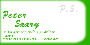 peter saary business card